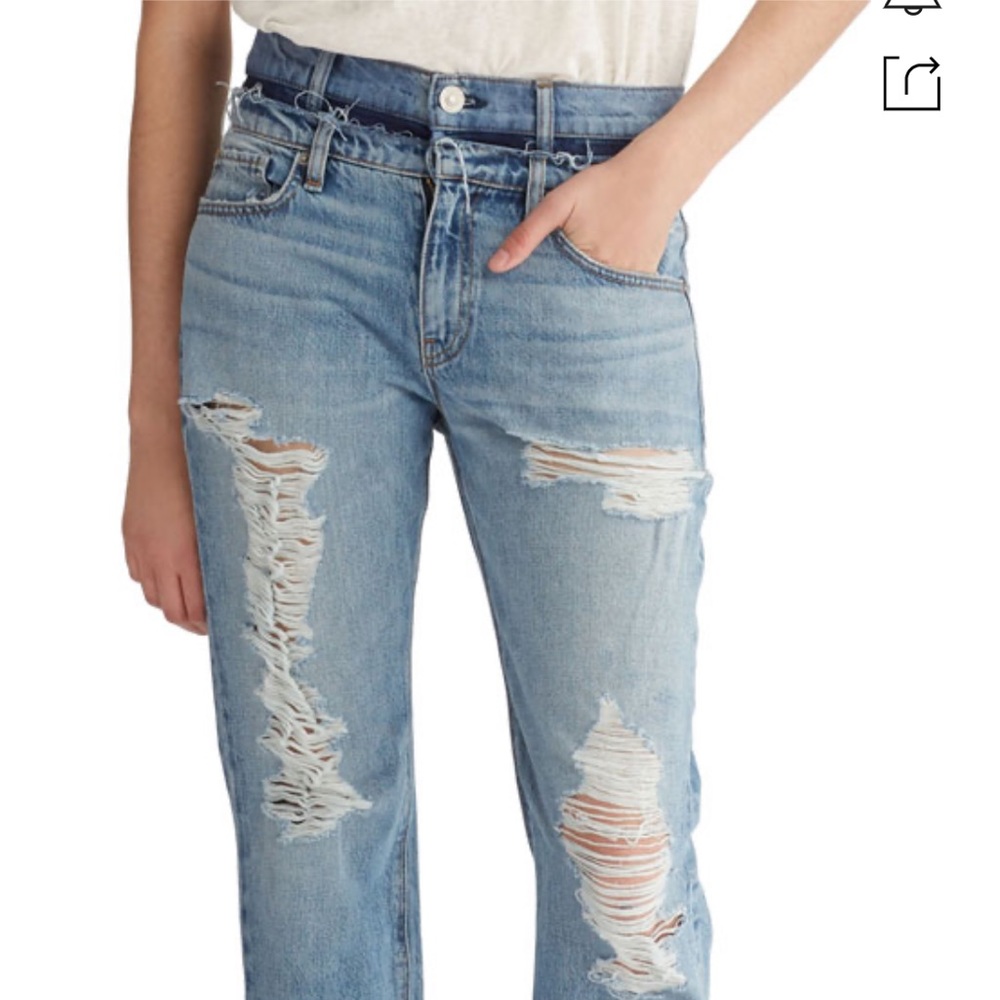 Hudson Jessi double waistband boyfriend jeans